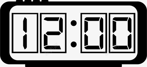 数字钟闹钟警报图标svg_新图网 https://ixintu.com 数字钟 警报 计时器 闹钟