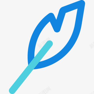 羽管通讯87线状蓝色图标图标
