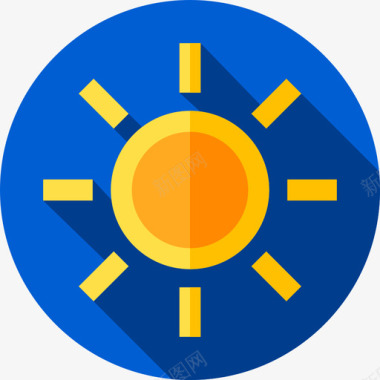太阳巴黎平坦图标图标