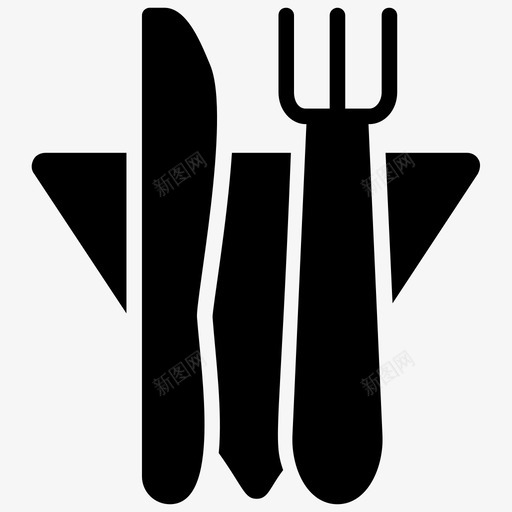 餐具餐具套装厨房工具图标svg_新图网 https://ixintu.com 厨房工具 食物字形矢量图标 餐具 餐具套装 餐厅餐具 餐巾