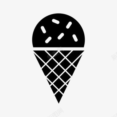 冰淇淋筒冰淇淋甜的图标图标