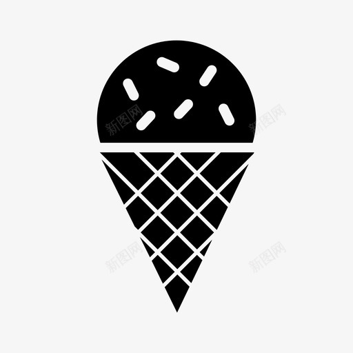 冰淇淋筒冰淇淋甜的图标svg_新图网 https://ixintu.com 冰淇淋 冰淇淋筒 甜的 请客的