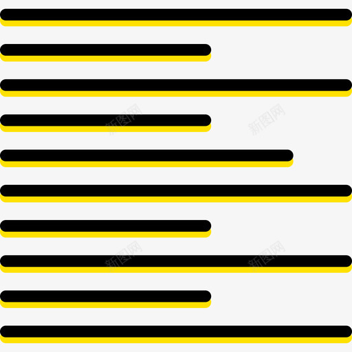 左对齐33号黄色图标svg_新图网 https://ixintu.com 33号设计 左对齐 黄色