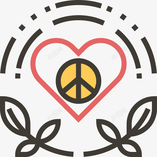 和平世界和平黄影图标svg_新图网 https://ixintu.com 世界和平 世界大同 和平 黄影