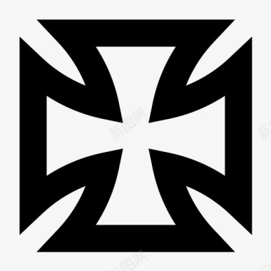 马耳他十字架基督教骑士图标图标