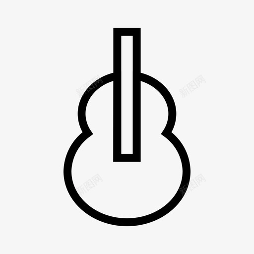 吉他古典音乐乐器图标svg_新图网 https://ixintu.com 乐器 古典音乐 吉他 音乐 音乐项目