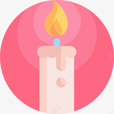 蜡烛复活节37扁平图标图标