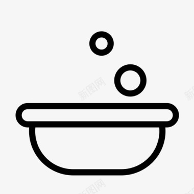 浴缸婴儿浴缸泡泡浴图标图标