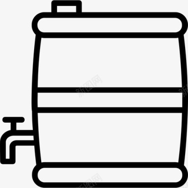 桶装物流和运输2浅圆形图标图标
