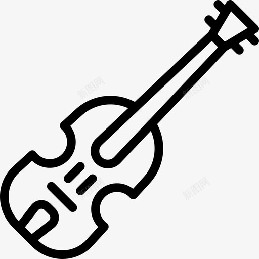 小提琴音乐26线性图标svg_新图网 https://ixintu.com 小提琴 线性 音乐26