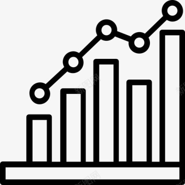 分析商业和金融30浅色图标图标