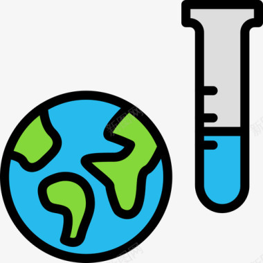 地球科学34线性颜色图标图标