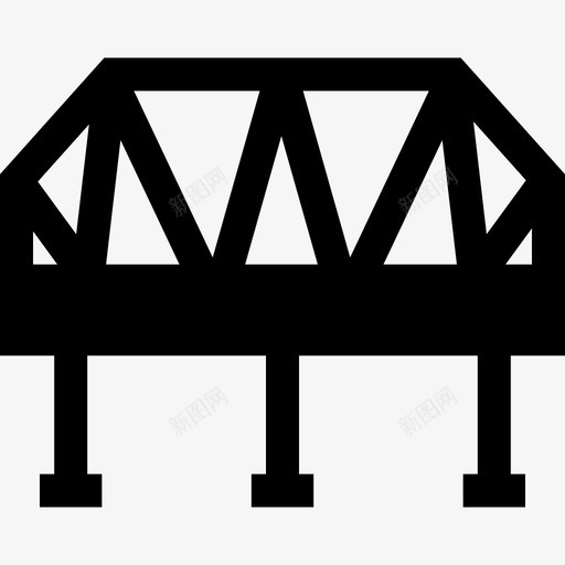 桥梁铁路7填充图标svg_新图网 https://ixintu.com 填充 桥梁 铁路7