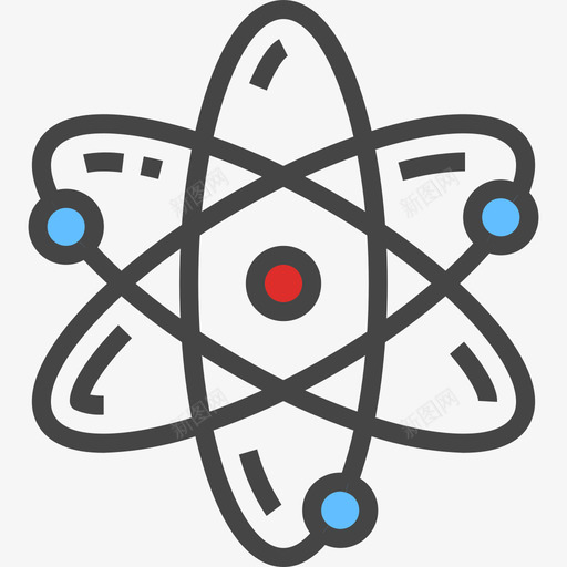 原子科学39平面图标svg_新图网 https://ixintu.com 原子 平面 科学39