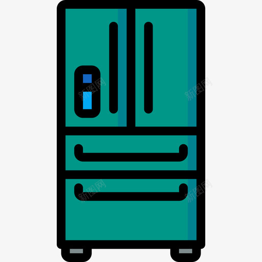 冰箱家用电器5线性颜色图标svg_新图网 https://ixintu.com 冰箱 家用电器5 线性颜色