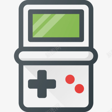 游戏机视频游戏4线性颜色图标图标