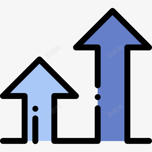 上箭头箭头34线颜色图标svg_新图网 https://ixintu.com 上箭头 箭头34 线颜色