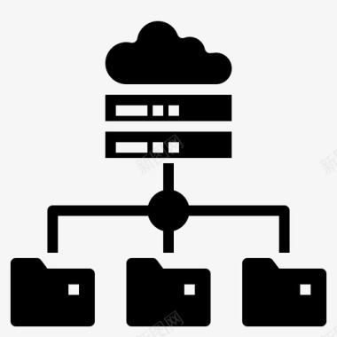 数据存储云服务器图标图标
