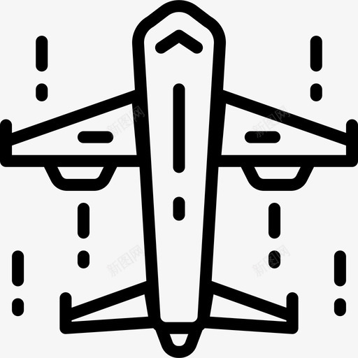 飞机航运物流2直线型图标svg_新图网 https://ixintu.com 直线型 航运物流2 飞机