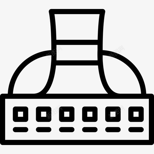 发电厂工业6线性图标svg_新图网 https://ixintu.com 发电厂 工业6 线性