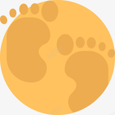 脚印婴儿32扁平图标图标