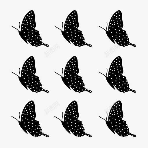 图案背景蝴蝶图标svg_新图网 https://ixintu.com 图案设计 图案设计集8 壁纸 背景 蝴蝶