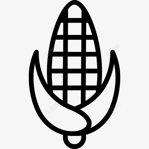 玉米蔬菜4直链图标svg_新图网 https://ixintu.com 玉米 直链 蔬菜4
