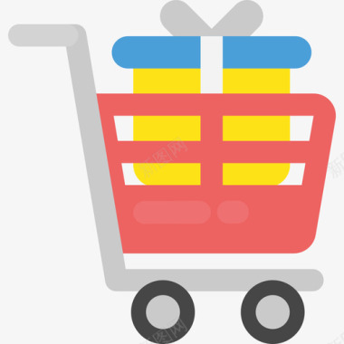 购物车购物和商业21平图标图标