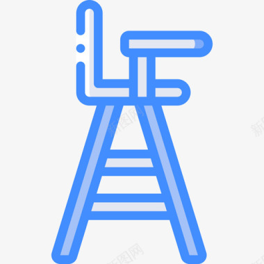 高脚椅家具61蓝色图标图标