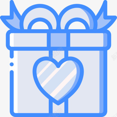 礼物浪漫20蓝色图标图标