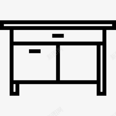 桌子家用家具6直线型图标图标