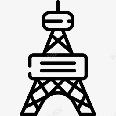 东京塔日本20直线图标图标