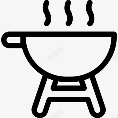 烤架烧烤架2线性图标图标