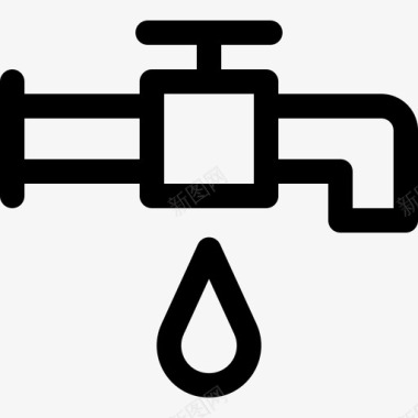 水龙头生态50线性图标图标