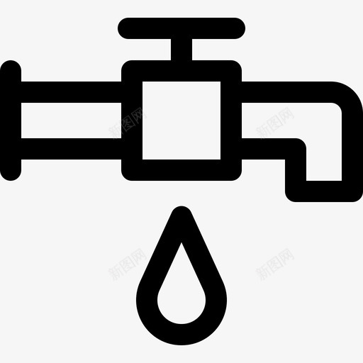 水龙头生态50线性图标svg_新图网 https://ixintu.com 水龙头 生态50 线性