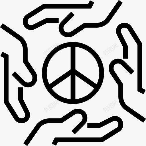 和平世界和平2直线图标svg_新图网 https://ixintu.com 世界和平2 世界大同 和平 直线