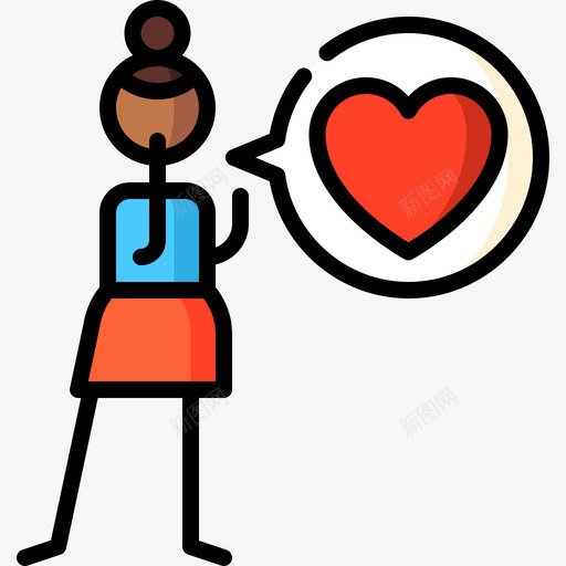 爱情人际关系和情感2线性色彩图标svg_新图网 https://ixintu.com 人际关系和情感2 爱情 线性色彩