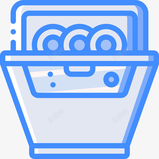 洗碗机家用电器4蓝色图标svg_新图网 https://ixintu.com 家用电器4 洗碗机 蓝色