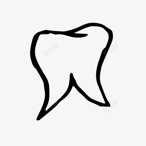 牙齿洞牙医图标svg_新图网 https://ixintu.com 手绘 洞 牙医 牙齿 疼痛 磨牙