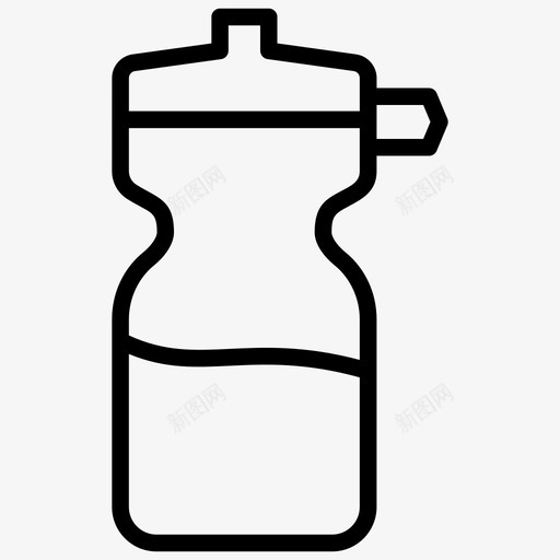 运动瓶塑料瓶水瓶图标svg_新图网 https://ixintu.com 儿童水瓶 塑料瓶 水容器 水瓶 篮球线图标 运动瓶