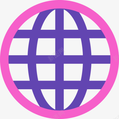 世界网格工作效率10线性颜色图标图标