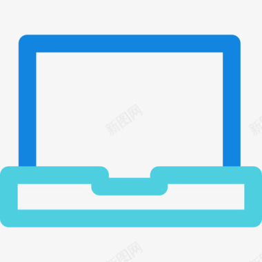 笔记本电脑开发27线性蓝色图标图标