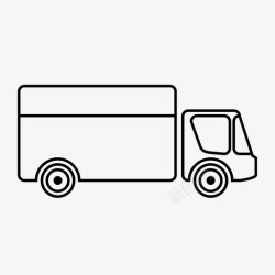 小型拖车卡车运输车拖车图标高清图片