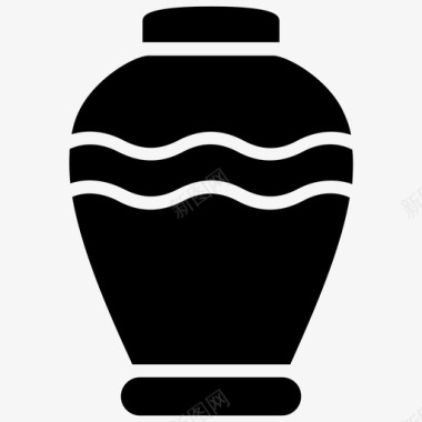 花瓶房子内部瓮图标图标