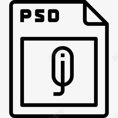 Psd文件类型和格式线性图标图标