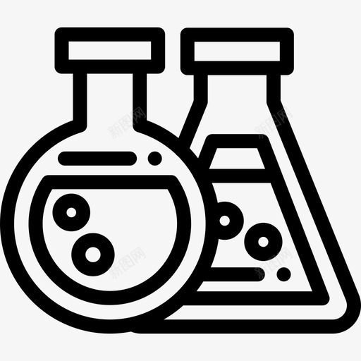 烧瓶化学19线性图标svg_新图网 https://ixintu.com 化学19 烧瓶 线性