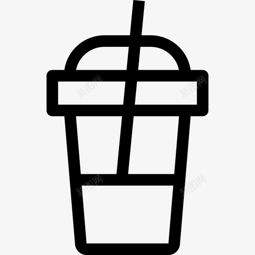 冰咖啡8杯直饮图标svg_新图网 https://ixintu.com 8杯 冰咖啡 直饮