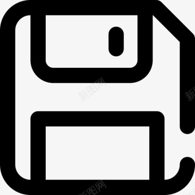 软盘用户界面25轮廓图标图标