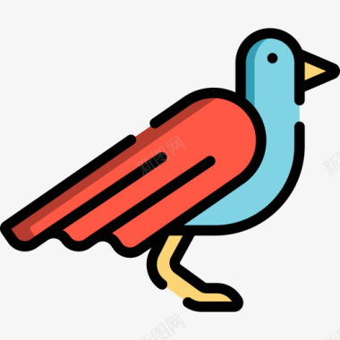鸟类动物29线形颜色图标图标