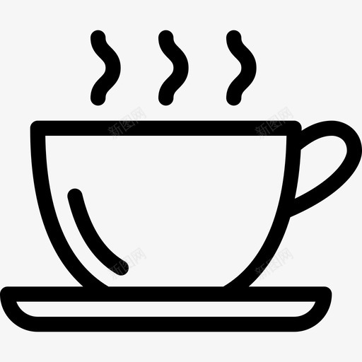 咖啡成瘾药物线性图标svg_新图网 https://ixintu.com 咖啡 成瘾药物 线性